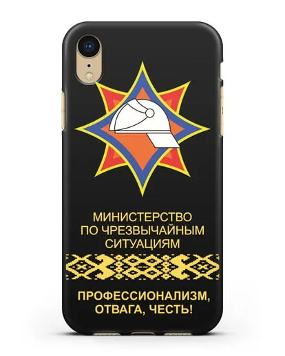 Чехол с эмблемой МЧС Республики Беларусь силиконовый для iPhone XR