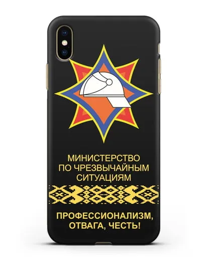Чехол с эмблемой МЧС Республики Беларусь силиконовый для iPhone XS Max