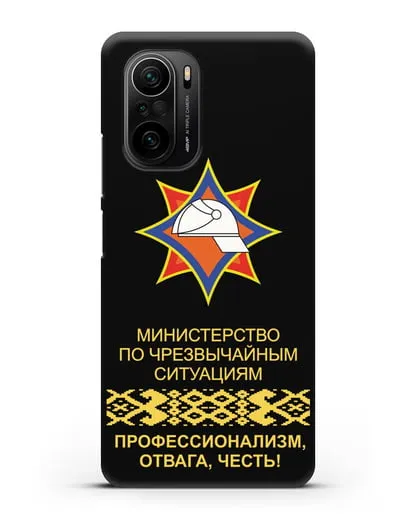 Чехол с эмблемой МЧС Республики Беларусь силиконовый для Xiaomi Poco F3