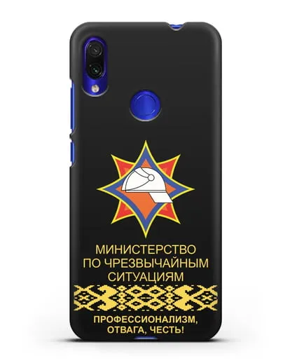 Чехол с эмблемой МЧС Республики Беларусь силиконовый для Xiaomi Redmi Note 7