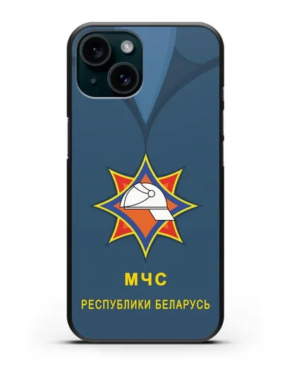 Чехол Китель с эмблемой МЧС Республики Беларусь силиконовый для iPhone 15