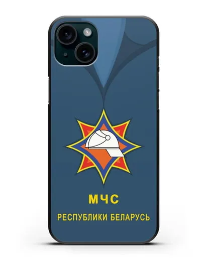 Чехол Китель с эмблемой МЧС Республики Беларусь силиконовый для iPhone 15 Plus