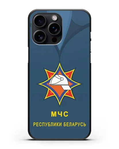 Чехол Китель с эмблемой МЧС Республики Беларусь силиконовый для iPhone 15 Pro Max