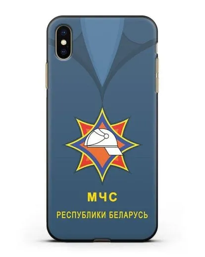 Чехол Китель с эмблемой МЧС Республики Беларусь силиконовый для iPhone XS Max