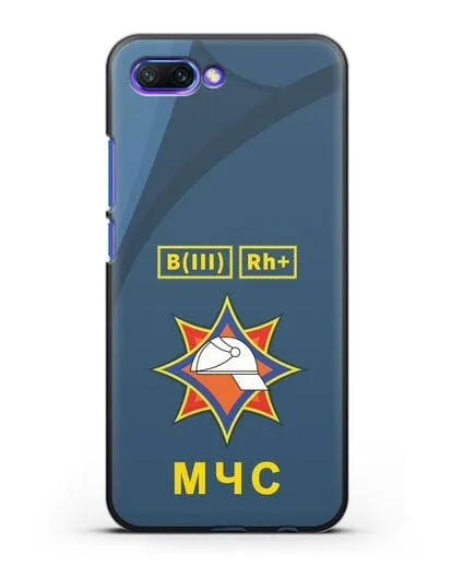 Чехол МЧС Республики Беларусь с группой крови силиконовый для Honor 10