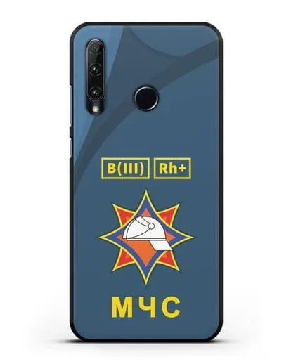 Чехол МЧС Республики Беларусь с группой крови силиконовый для Honor 20e