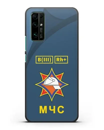 Чехол МЧС Республики Беларусь с группой крови силиконовый для Honor 30