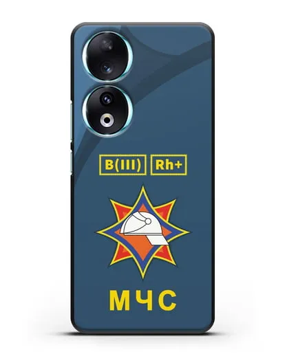 Чехол МЧС Республики Беларусь с группой крови силиконовый для Honor 90
