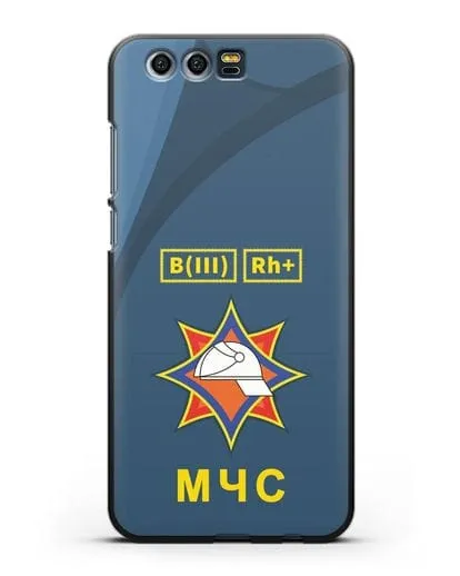 Чехол МЧС Республики Беларусь с группой крови силиконовый для Honor 9