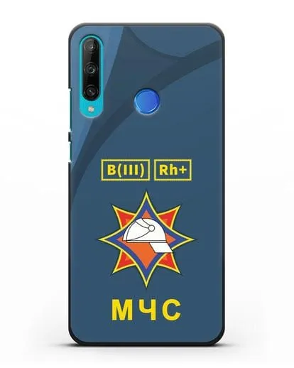Чехол МЧС Республики Беларусь с группой крови силиконовый для Honor 9C