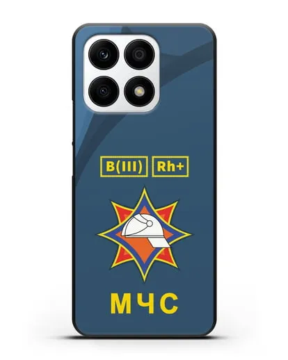Чехол МЧС Республики Беларусь с группой крови силиконовый для Honor X8a