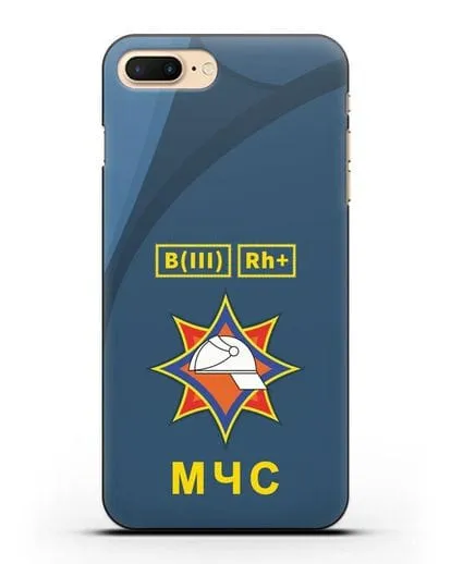Чехол МЧС Республики Беларусь с группой крови силиконовый для iPhone 7 Plus