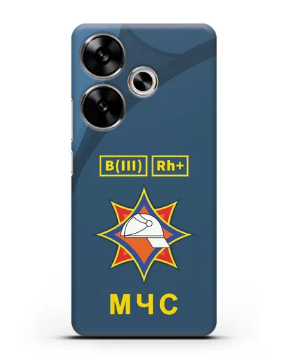 Чехол МЧС Республики Беларусь с группой крови силиконовый для Xiaomi Poco F6