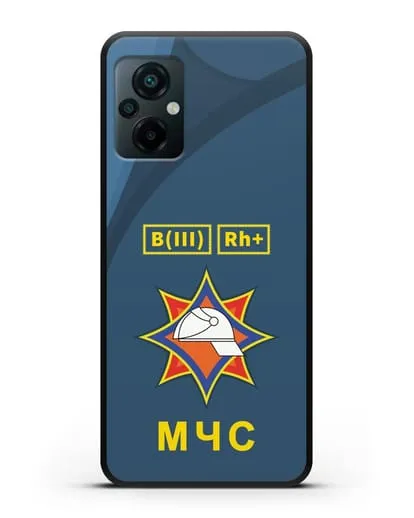 Чехол МЧС Республики Беларусь с группой крови силиконовый для Xiaomi Poco M5