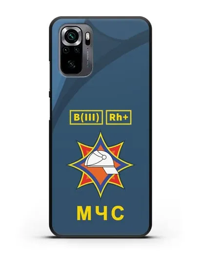 Чехол МЧС Республики Беларусь с группой крови силиконовый для Xiaomi Poco M5s