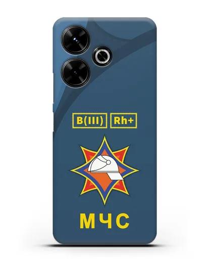 Чехол МЧС Республики Беларусь с группой крови силиконовый для Xiaomi Poco M6
