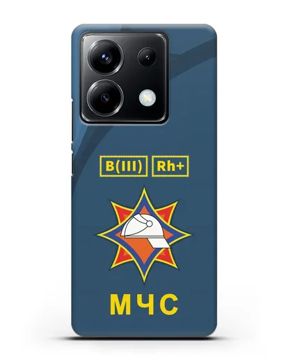 Чехол МЧС Республики Беларусь с группой крови силиконовый для Xiaomi Poco X6