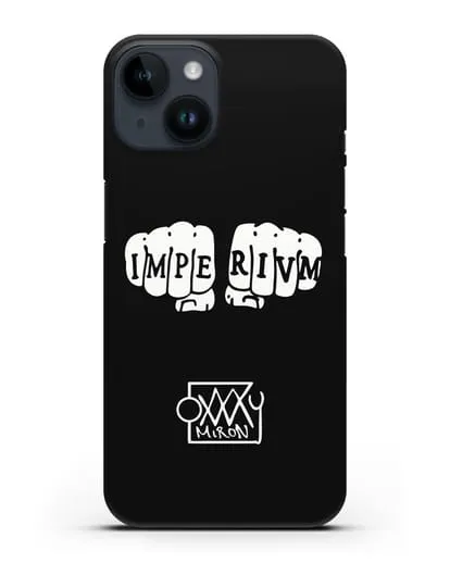 Чехол Imperivm и надписью Oxxxymiron силиконовый для iPhone 14