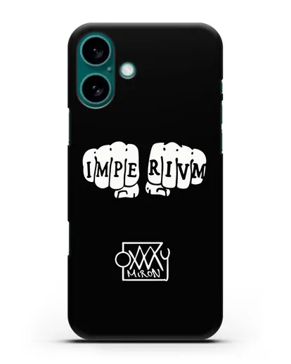 Чехол Imperivm и надписью Oxxxymiron силиконовый для iPhone 16 Plus