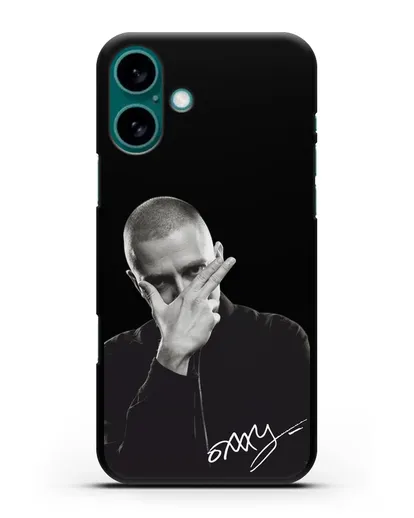 Чехол с фотографией Oxxxymiron силиконовый для iPhone 16 Plus