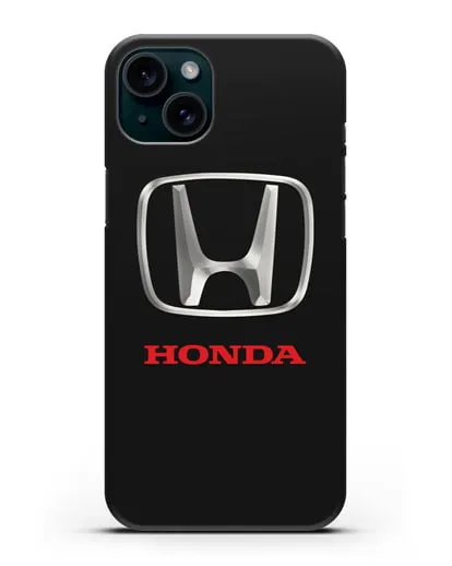 Чехол с логотипом Honda силиконовый для iPhone 15 Plus