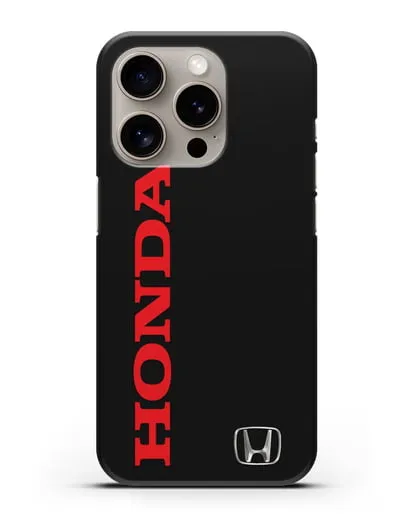 Чехол с надписью Honda и логотипом силиконовый для iPhone 15 Pro