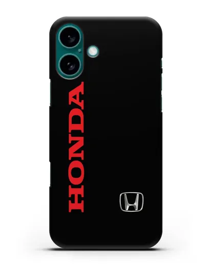 Чехол с надписью Honda и логотипом силиконовый для iPhone 16 Plus