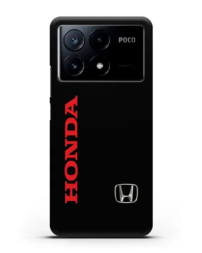 Чехол с надписью Honda и логотипом силиконовый для Xiaomi Poco X6 Pro