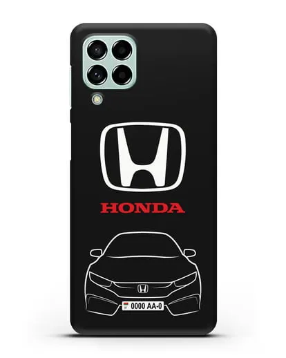Чехол Honda с автомобильным номером силиконовый для Samsung Galaxy M53 [SM-M536]