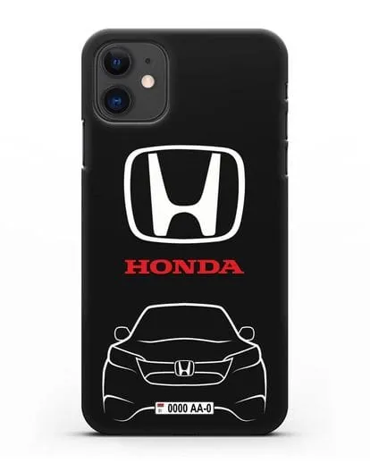 Чехол Honda с номерным знаком силиконовый для iPhone 11