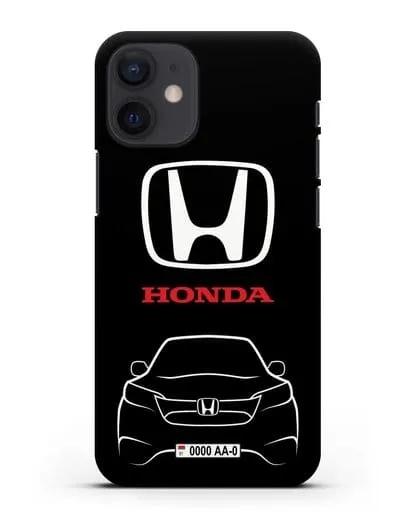 Чехол Honda с номерным знаком силиконовый для iPhone 12 mini