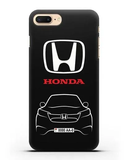 Чехол Honda с номерным знаком силиконовый для iPhone 7 Plus