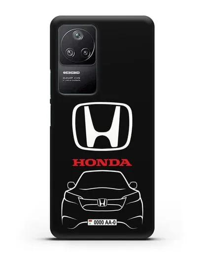 Чехол Honda с номерным знаком силиконовый для Xiaomi Poco F4