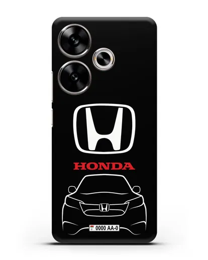 Чехол Honda с номерным знаком силиконовый для Xiaomi Poco F6