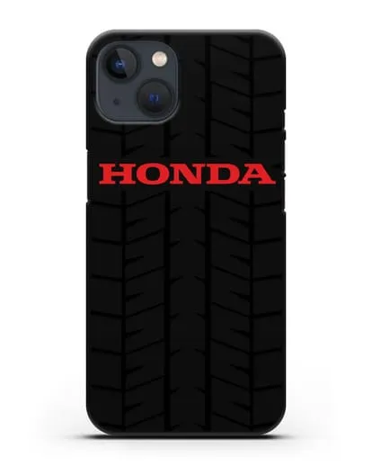 Чехол с логотипом Хонда с протектором шин силиконовый для iPhone 13
