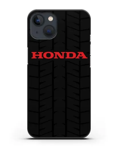 Чехол с логотипом Хонда с протектором шин силиконовый для iPhone 13 Mini