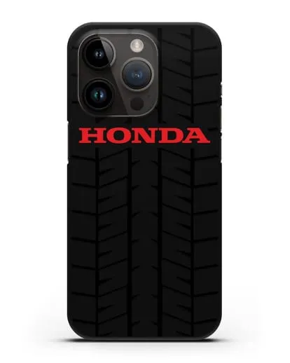 Чехол с логотипом Хонда с протектором шин силиконовый для iPhone 14 Pro