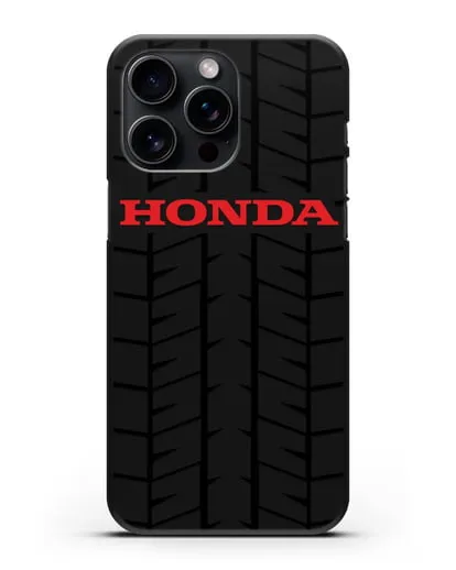 Чехол с логотипом Хонда с протектором шин силиконовый для iPhone 15 Pro Max