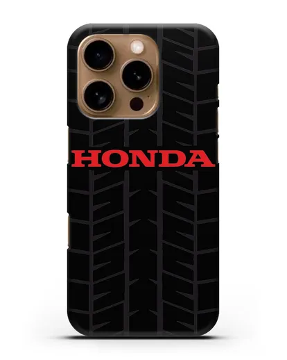 Чехол с логотипом Хонда с протектором шин силиконовый для iPhone 16 Pro