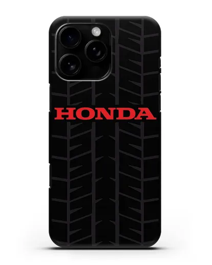 Чехол с логотипом Хонда с протектором шин силиконовый для iPhone 16 Pro Max