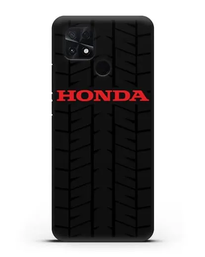 Чехол с логотипом Хонда с протектором шин силиконовый для Xiaomi Poco C40