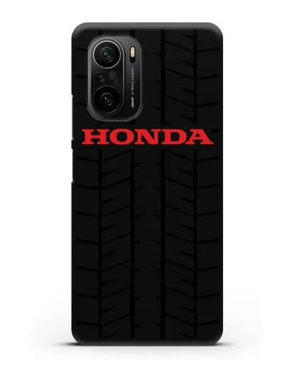 Чехол с логотипом Хонда с протектором шин силиконовый для Xiaomi Poco F3 Pro