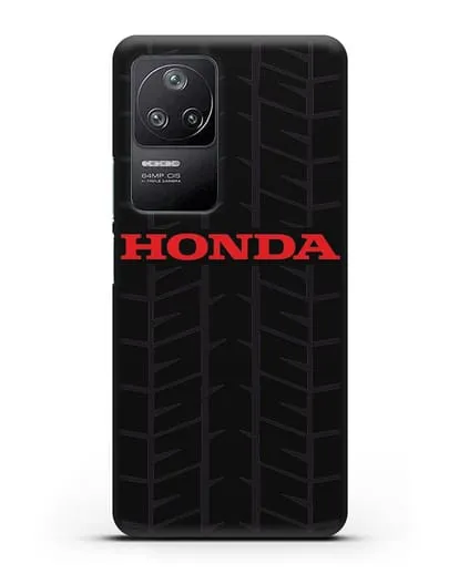 Чехол с логотипом Хонда с протектором шин силиконовый для Xiaomi Poco F4