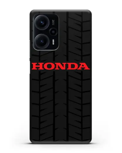 Чехол с логотипом Хонда с протектором шин силиконовый для Xiaomi Poco F5
