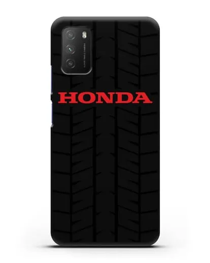 Чехол с логотипом Хонда с протектором шин силиконовый для Xiaomi Poco M3