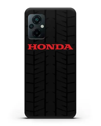 Чехол с логотипом Хонда с протектором шин силиконовый для Xiaomi Poco M5