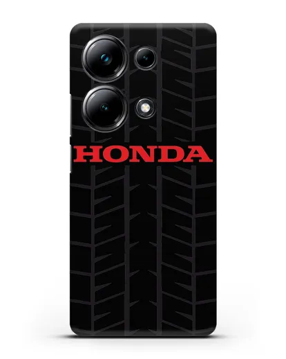 Чехол с логотипом Хонда с протектором шин силиконовый для Xiaomi Poco M6 Pro