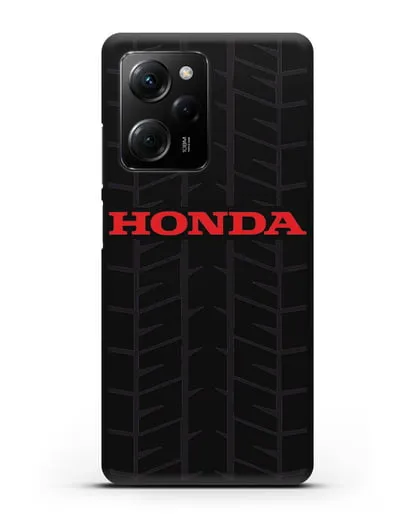 Чехол с логотипом Хонда с протектором шин силиконовый для Xiaomi Poco X5 Pro