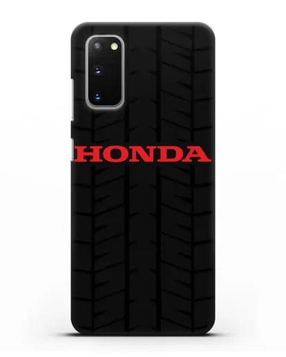 Чехол с логотипом Хонда с протектором шин силиконовый для Samsung Galaxy S20 [SM-G980F]