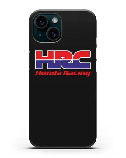 Чехол с надписью Honda Racing силиконовый для iPhone 15